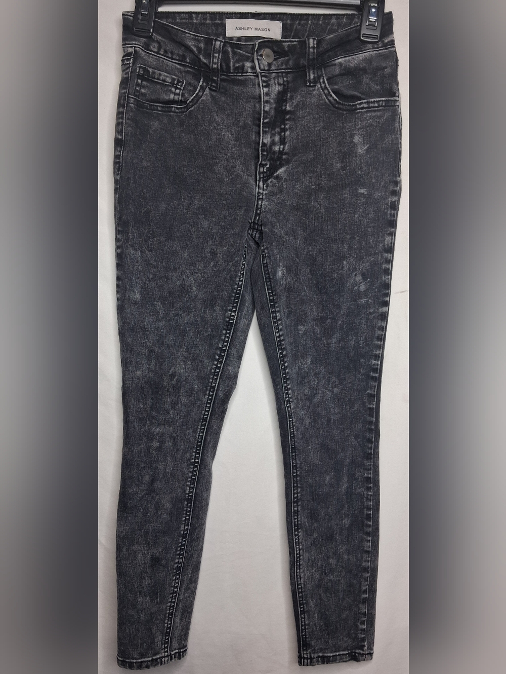 Ashley Mason Black Acid-Wash Skinny Jeans 3